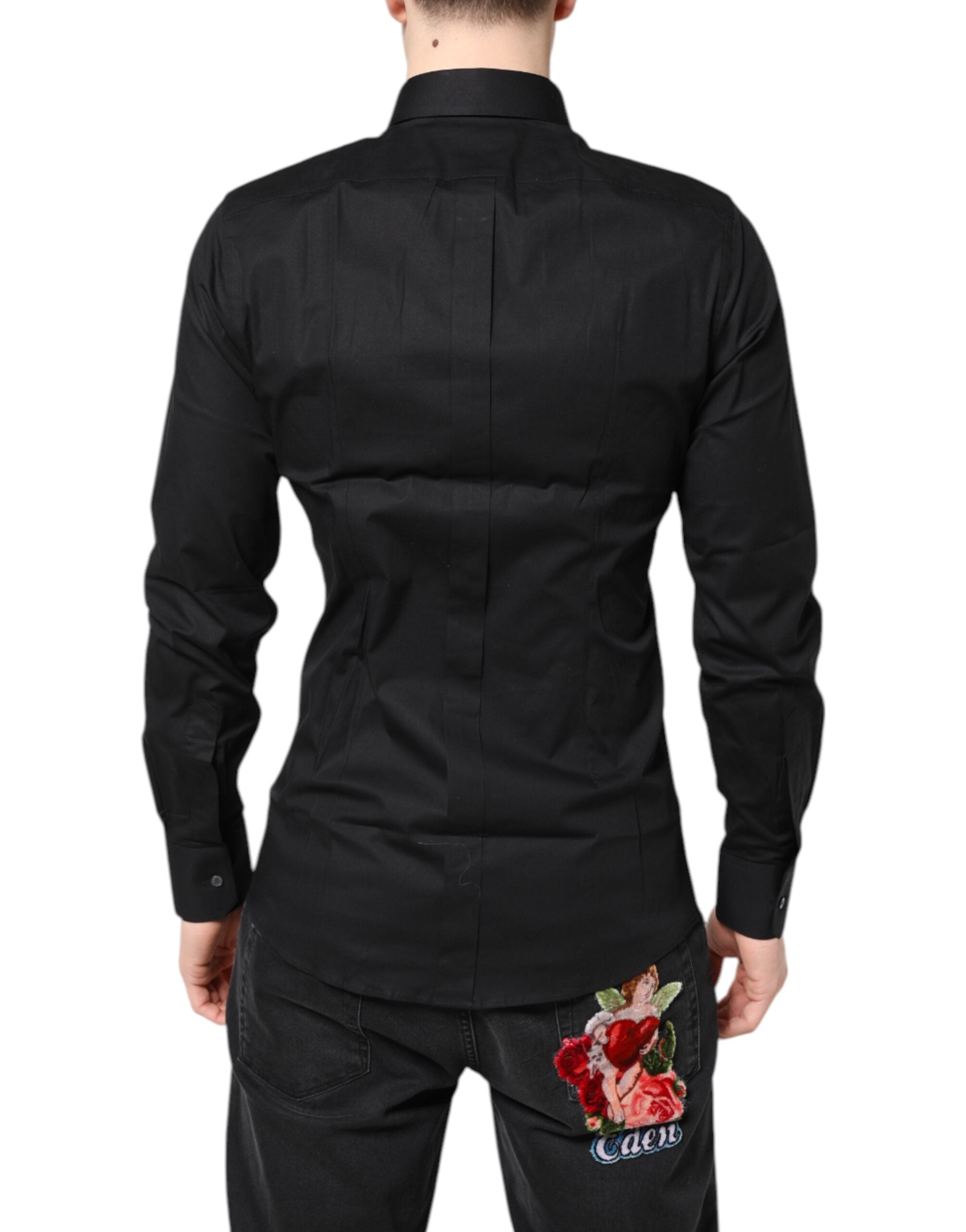 Dolce & Gabbana Black GOLD long-sleeved cotton shirt